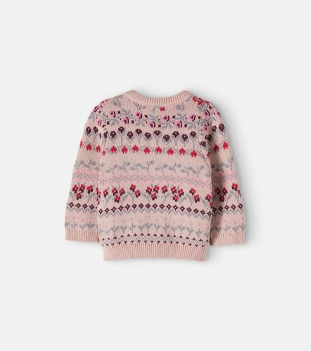 Bebé - jersey MikMak de jacquard de algodón floral - Wheat - Modalova