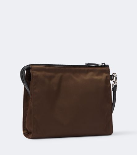 Prada Pouch Re-Nylon con piel - Prada - Modalova