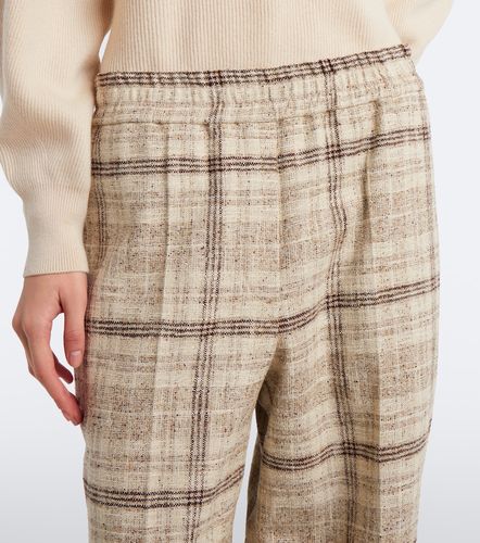 Cotton, silk, and hemp-blend wide-leg pants - Brunello Cucinelli - Modalova