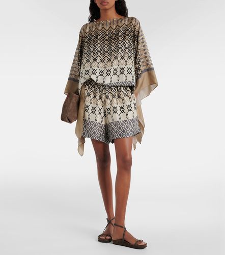 Printed silk shorts - Brunello Cucinelli - Modalova
