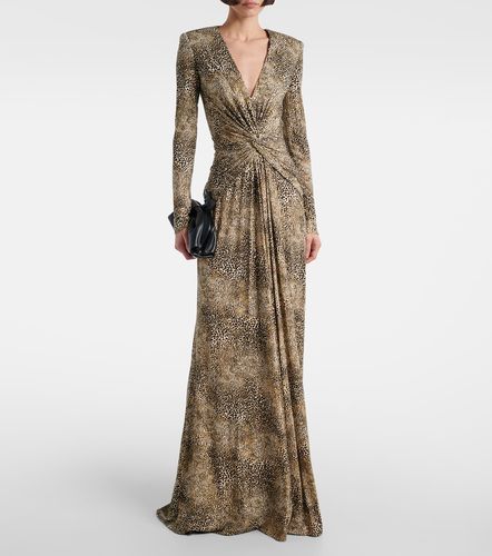 Animalier printed jersey gown - Elie Saab - Modalova