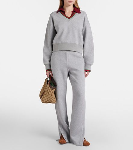 Sweatshirt Web Stripe aus Jersey - Gucci - Modalova