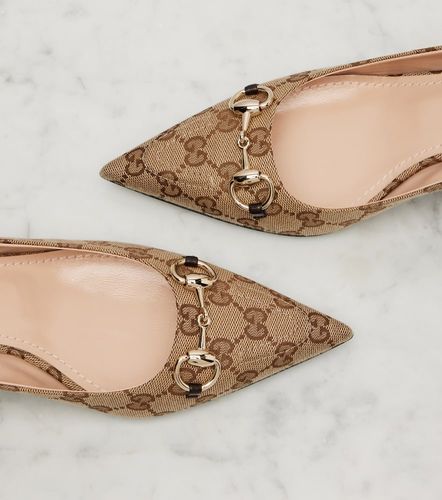 Pumps Eric GG Horsebit 45 aus Canvas - Gucci - Modalova