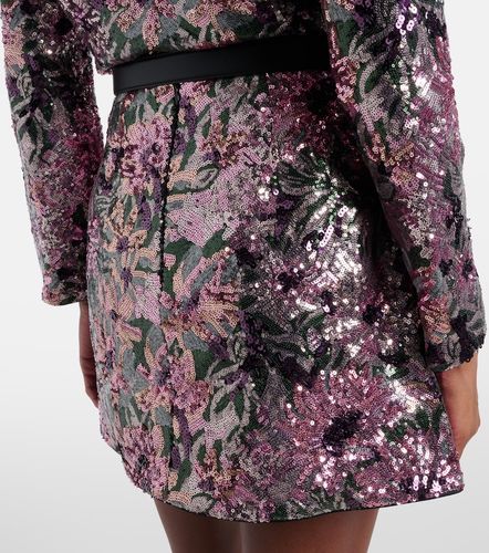 Floral sequined miniskirt - Self-Portrait - Modalova