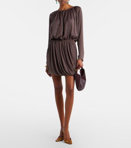 Draped taffeta minidress - Saint Laurent - Modalova