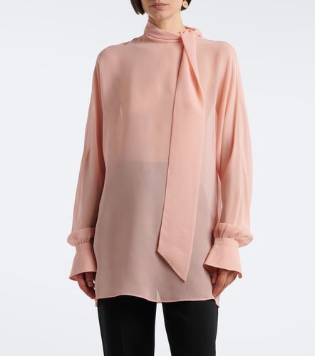 Schluppenbluse aus Seidengeorgette - Valentino - Modalova