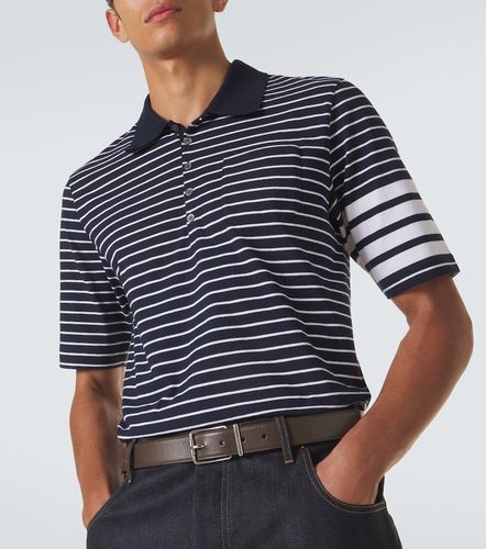 Polo 4-Bar in cotone a righe - Thom Browne - Modalova
