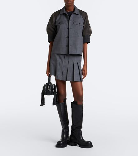 Giacca in twill di lana e tessuto tecnico - Sacai - Modalova