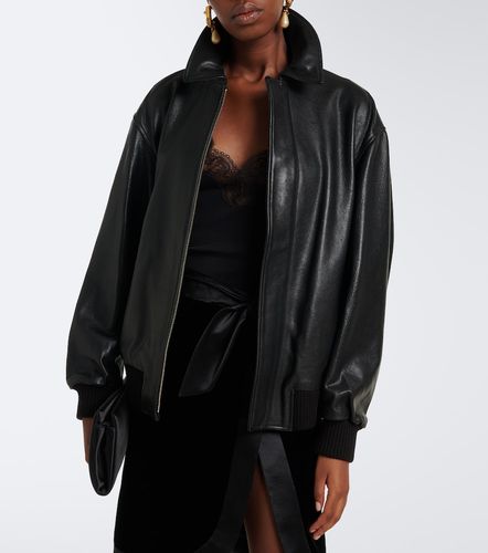 Toyen leather blouson jacket - Nour Hammour - Modalova