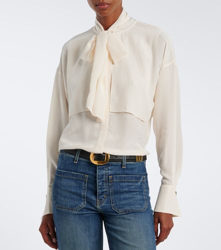 Darlis tie-neck crepe de chine blouse - Veronica Beard - Modalova