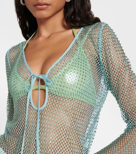 Top in mesh con cristalli - Self-Portrait - Modalova
