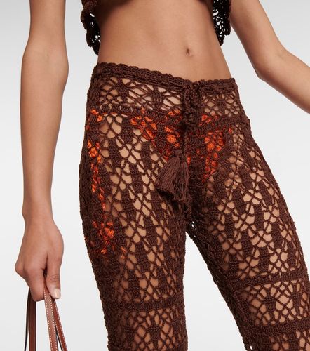 Pantalón de croché algodón de tiro medio - Anna Kosturova - Modalova