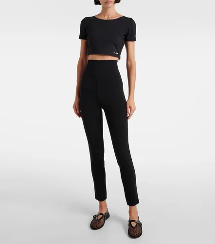 Alaia High-rise wool-blend leggings - Alaia - Modalova
