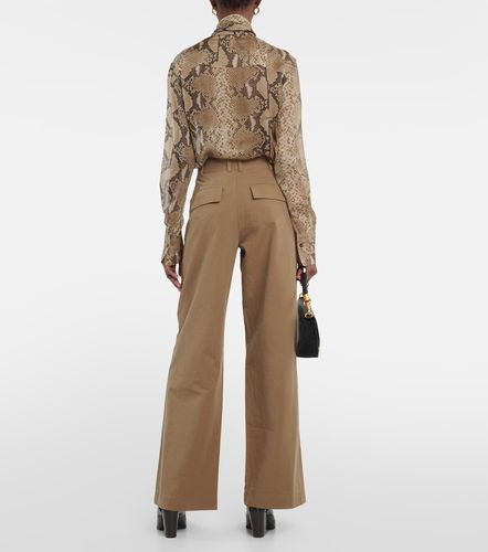 Pantalones anchos de sarga de algodón - Vince - Modalova