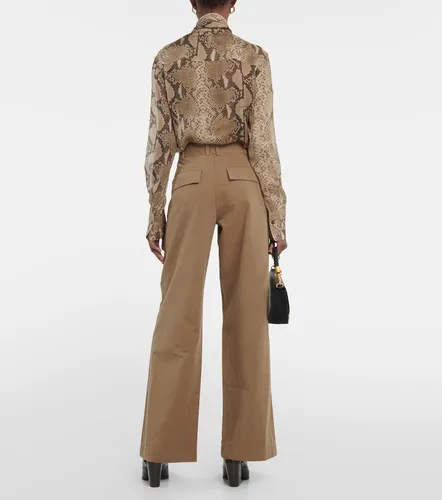 Pantalones anchos de sarga de algodón - Vince - Modalova