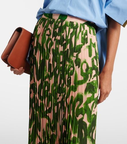 Falda midi estampada plisada - Dries Van Noten - Modalova