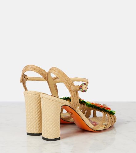 Sandalias de rafia adornadas - Dolce&Gabbana - Modalova