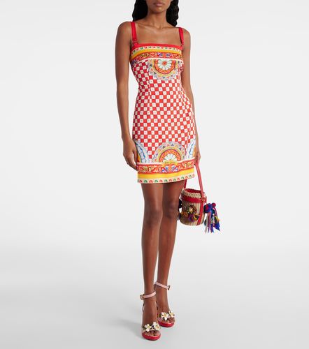 Taormina printed silk-blend minidress - Dolce&Gabbana - Modalova