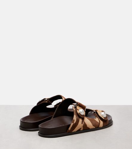 Fayence zebra-print shearling slides - Jimmy Choo - Modalova