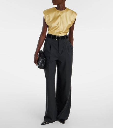 High-rise virgin wool twill pants - Ami Paris - Modalova