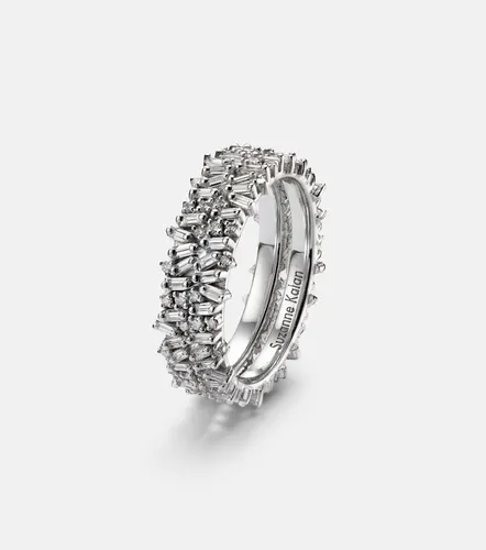 Icon Mini 18kt white gold tech ring jackets with diamonds - Suzanne Kalan - Modalova