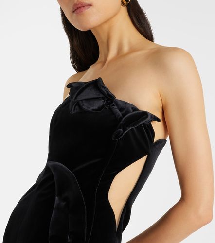 Abito lungo Marilyn in velluto con cut-out - Leo Lin - Modalova