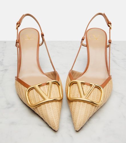 Slingback-Pumps VLogo mit Leder - Valentino Garavani - Modalova