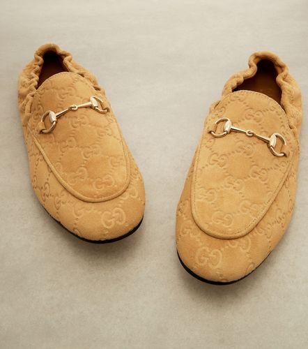 Mocassini Horsebit in suede GG - Gucci - Modalova