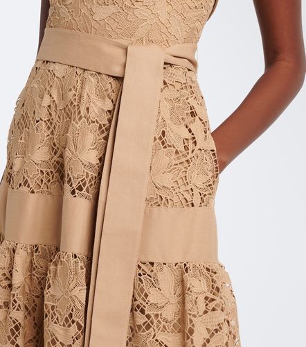 Abito lungo in macramè a balze - Elie Saab - Modalova