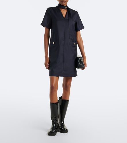 Tie-neck virgin wool minidress - Moncler - Modalova