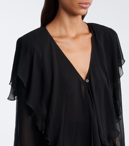 Blumarine Ruffled crepe blouse - Blumarine - Modalova