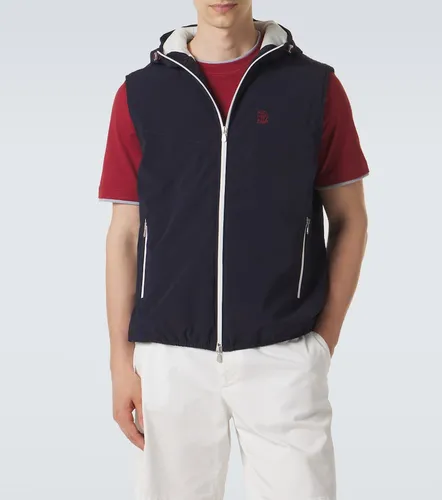 Chaleco de nylon con logo y capucha - Brunello Cucinelli - Modalova