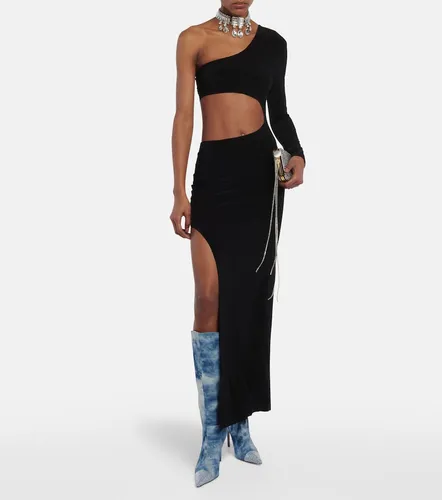 Botas altas en denim tie-dye - Alexandre Vauthier - Modalova