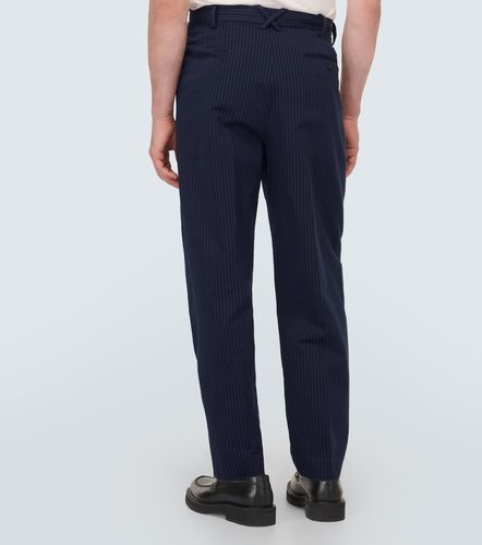 Pantaloni gessati in cotone e lino a righe - Kenzo - Modalova