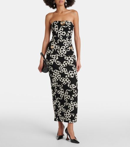 Abito lungo in jacquard con cristalli - Area - Modalova