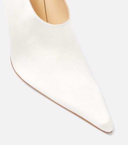 Mules de satén con aplique floral - Magda Butrym - Modalova
