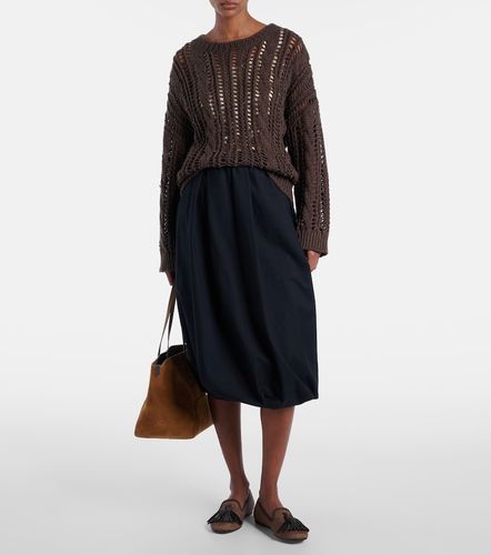 Falda midi en mezcla de algodón - Brunello Cucinelli - Modalova
