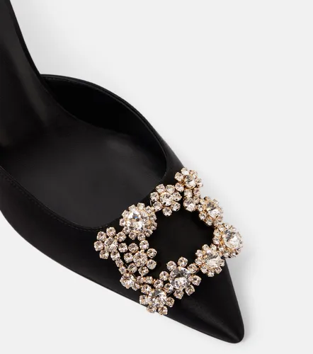 Efflorescence 65 embellished satin mules - Roger Vivier - Modalova