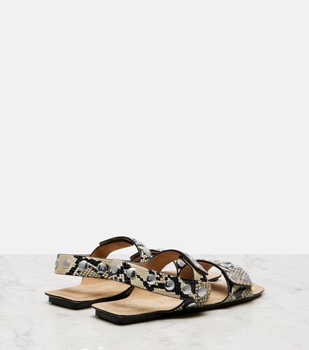 Boden snake-effect leather sandals - Khaite - Modalova