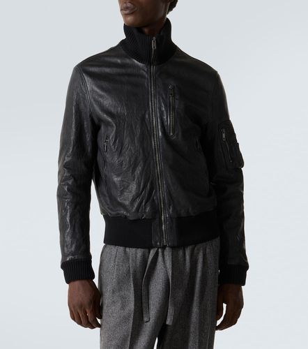 Dolce&Gabbana Leather bomber jacket - Dolce&Gabbana - Modalova