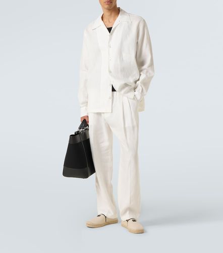 Camisa bowling de lona de lino - Dolce&Gabbana - Modalova