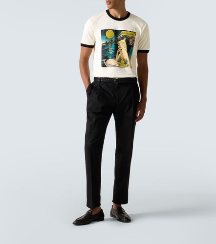 Camiseta de jersey de algodón estampada - Dolce&Gabbana - Modalova