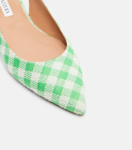 Bow Tie bow-detail checked ballet flats - Aquazzura - Modalova