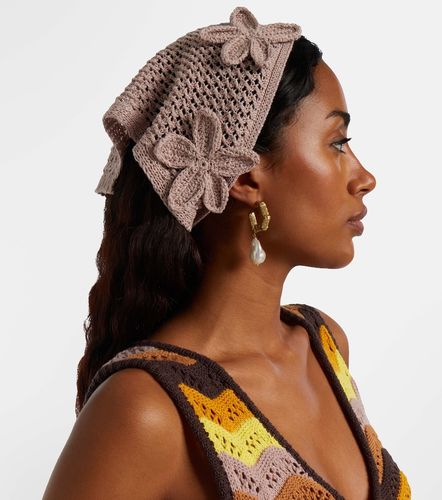 Sciarpa crochet con applicazioni floreali - Bananhot - Modalova