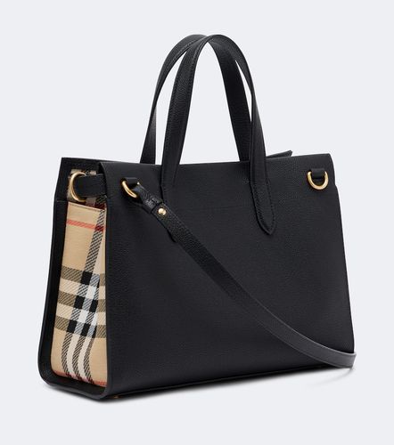 Check Small leather top-handle bag - Burberry - Modalova