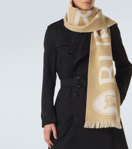 Burberry Sciarpa in lana con logo - Burberry - Modalova