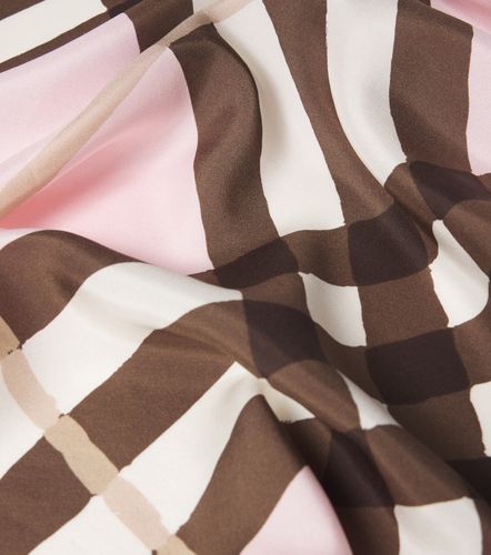 Check silk poplin scarf - Burberry - Modalova