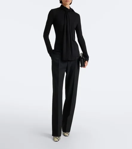 Toteme Tie-neck jersey cardigan - Toteme - Modalova