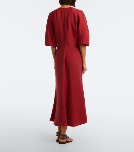 Vestido midi fruncido - Brunello Cucinelli - Modalova