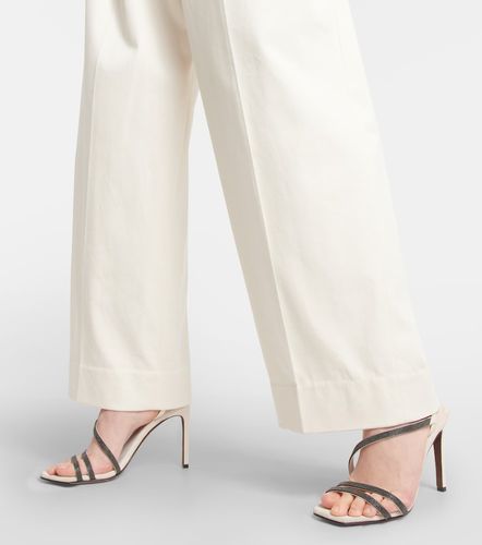 Embellished leather sandals - Brunello Cucinelli - Modalova